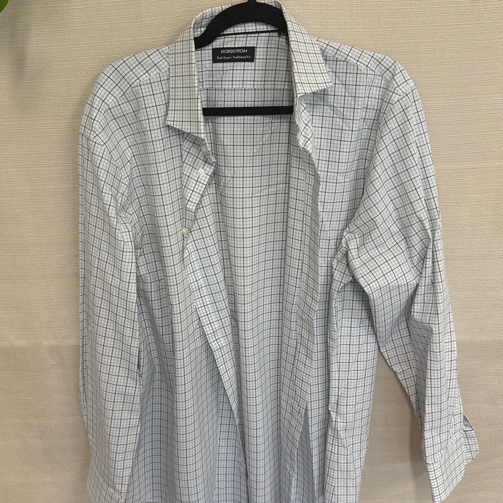 Nordstrom White Casual Button Down Shirt